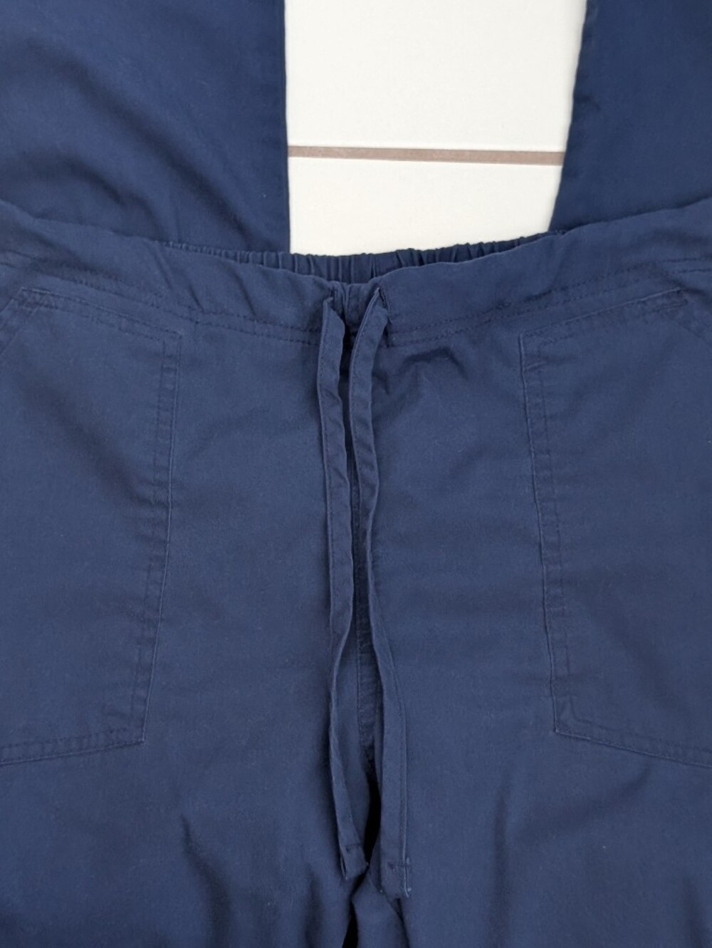 Navy Drawstring Scrub Pants - Picture 2 of 5